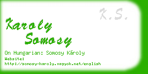 karoly somosy business card